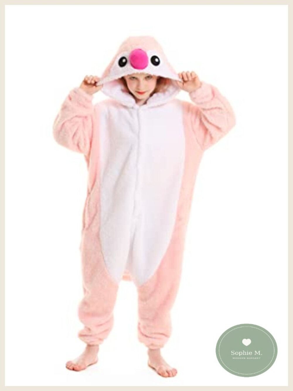 Kids Animal One-Piece Pajamas Flannel Cosplay Costume Button Down
